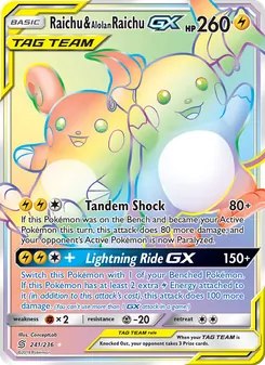 Raichu & Alolan Raichu-GX (Unified Minds 241)
