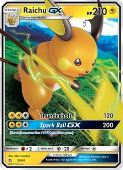 Raichu-GX (Hidden Fates 20)