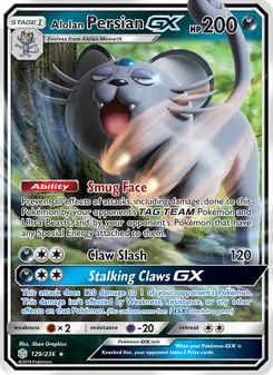 Alolan Persian-GX (Cosmic Eclipse 129)