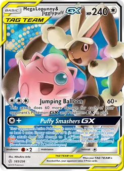 Mega Lopunny & Jigglypuff-GX (Cosmic Eclipse 165)