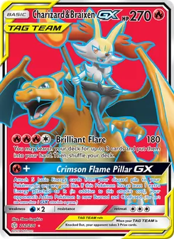 Charizard & Braixen-GX (Cosmic Eclipse 212)
