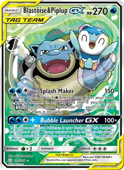 Blastoise & Piplup-GX (Cosmic Eclipse 215)