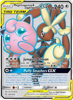 Mega Lopunny & Jigglypuff-GX (Cosmic Eclipse 225)