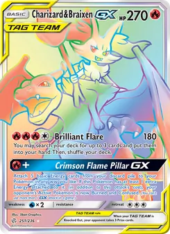 Charizard & Braixen-GX (Cosmic Eclipse 251)