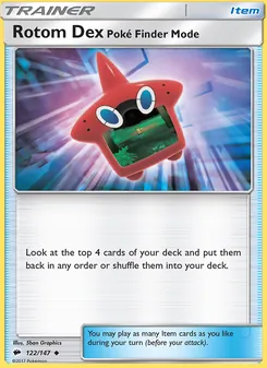Rotom Dex Poké Finder Mode (Burning Shadows 122)