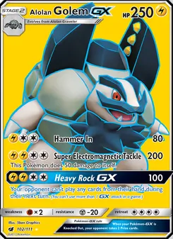 Alolan Golem-GX (Crimson Invasion 102)