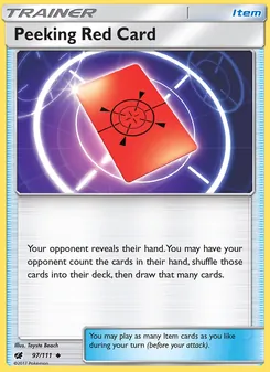 Peeking Red Card (Crimson Invasion 97)
