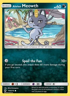 Alolan Meowth (Lost Thunder 118)