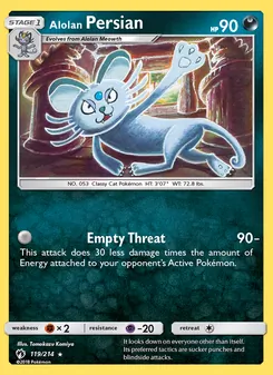 Alolan Persian (Lost Thunder 119)