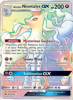 Alolan Ninetales-GX (Lost Thunder 225)
