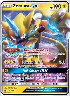 Zeraora-GX (Lost Thunder 86)