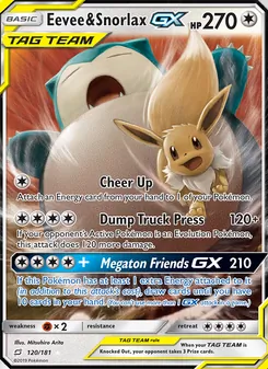 Eevee & Snorlax-GX (Team Up 120)