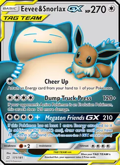 Eevee & Snorlax-GX (Team Up 171)
