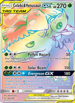 Celebi & Venusaur-GX (Team Up 182)
