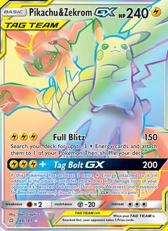 Pikachu & Zekrom-GX (Team Up 184)