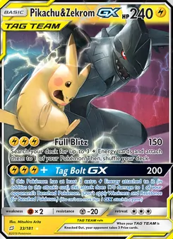 Pikachu & Zekrom-GX (Team Up 33)