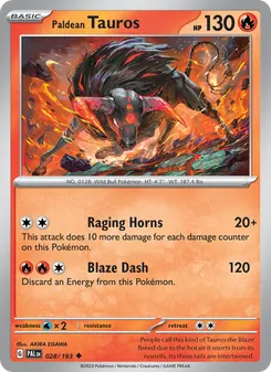Paldean Tauros (Paldea Evolved 28)