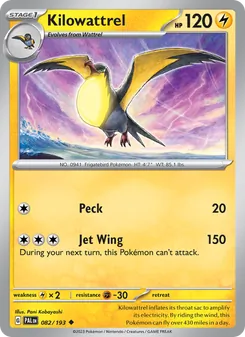 Kilowattrel (Paldea Evolved 82)