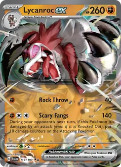 Lycanroc ex (Paldea Evolved 117)
