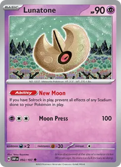 Lunatone (Obsidian Flames 92)