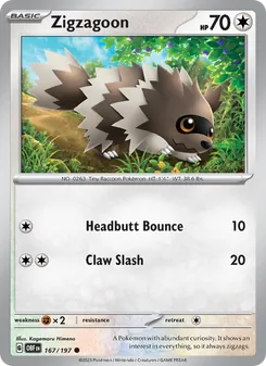 Zigzagoon (Obsidian Flames 167)