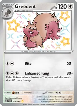 Greedent (Paldean Fates 206)