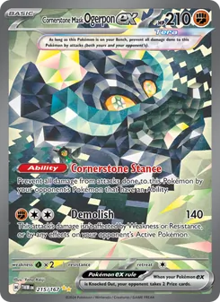 Cornerstone Mask Ogerpon ex (Twilight Masquerade 215)