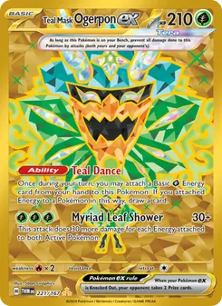 Teal Mask Ogerpon ex (Twilight Masquerade 221)