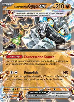 Cornerstone Mask Ogerpon ex (Prismatic Evolutions 58)