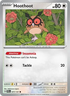 Hoothoot (Prismatic Evolutions 77)