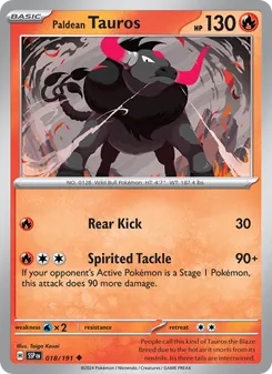 Paldean Tauros (Surging Sparks 18)