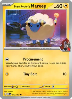 Team Rocket's Mareep (Destined Rivals 72)