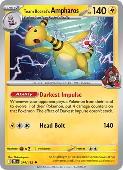 Team Rocket's Ampharos (Destined Rivals 74)