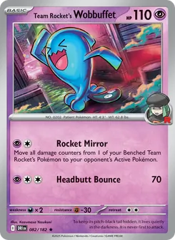 Team Rocket's Wobbuffet (Destined Rivals 82)