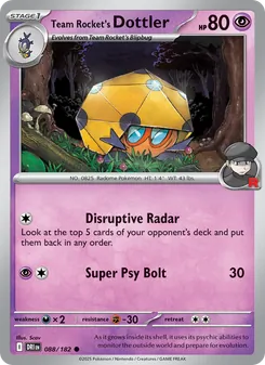 Team Rocket's Dottler (Destined Rivals 88)