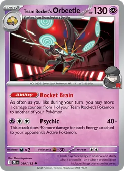 Team Rocket's Orbeetle (Destined Rivals 89)