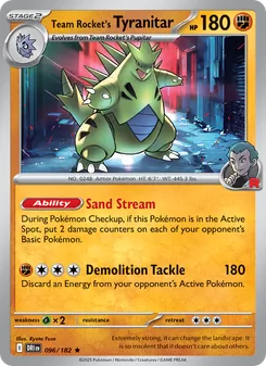Team Rocket's Tyranitar (Destined Rivals 96)