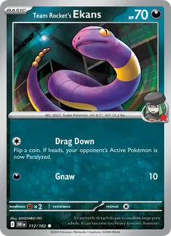 Team Rocket's Ekans (Destined Rivals 112)