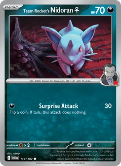 Team Rocket's Nidoran♀ (Destined Rivals 114)