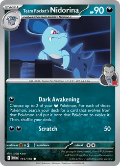 Team Rocket's Nidorina (Destined Rivals 115)