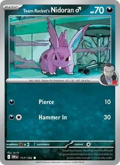 Team Rocket's Nidoran♂ (Destined Rivals 117)