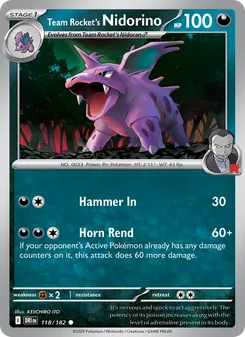 Team Rocket's Nidorino (Destined Rivals 118)