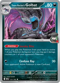 Team Rocket's Golbat (Destined Rivals 121)