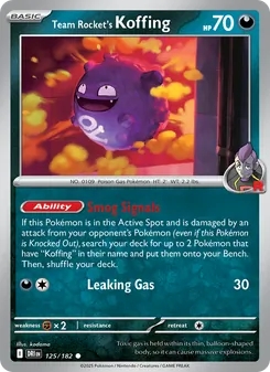 Team Rocket's Koffing (Destined Rivals 125)