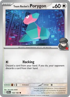 Team Rocket's Porygon (Destined Rivals 153)