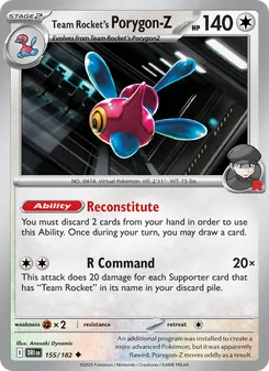 Team Rocket's Porygon-Z (Destined Rivals 155)