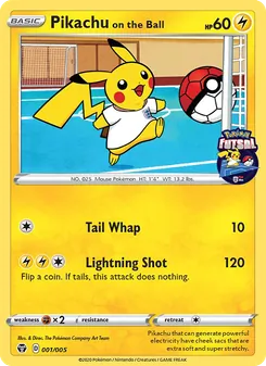 Pikachu on the Ball (Pokémon Futsal Collection 1)