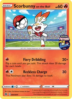 Scorbunny on the Ball (Pokémon Futsal Collection 4)