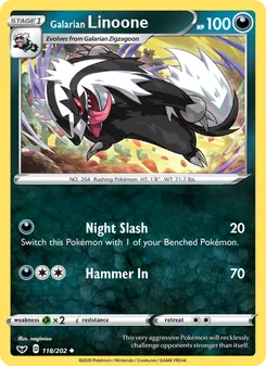 Galarian Linoone (Sword & Shield 118)