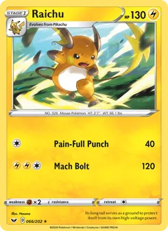 Raichu (Sword & Shield 66)